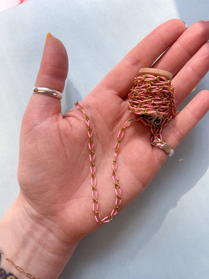 Pink Enamel Chain