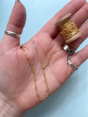 Double Paperclip Gold Filled Chain