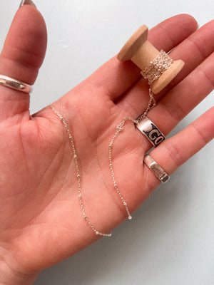 Extended Satellite Sterling Silver Chain